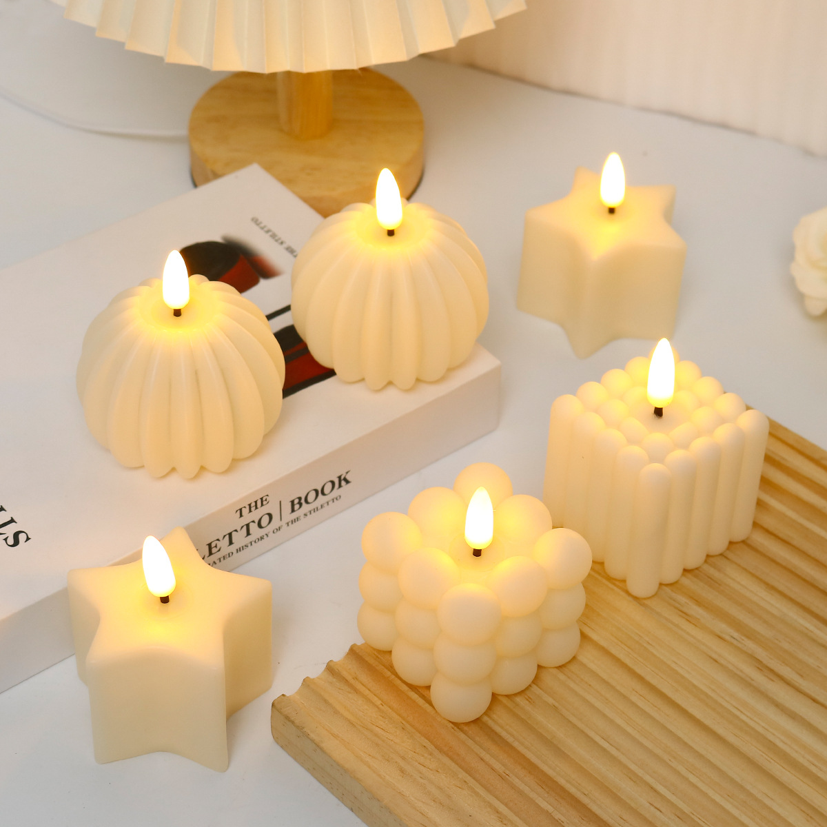 Photography Of Lighting - Led Candle Cube for Wedding, Birthday,