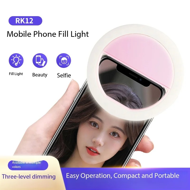 Photography Lighting Video - Rechargeable Clip On Selfie Ring Light