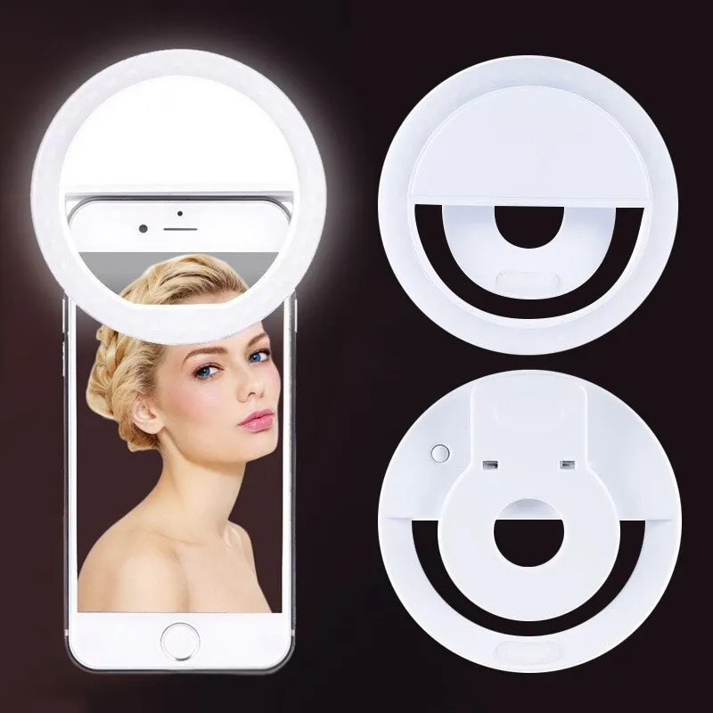 Photography Lighting Video - USB Rechargeable LED Selfie Ring Light