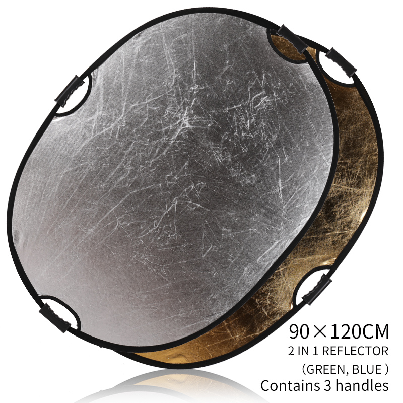 Reflector Disc Silver - Portable 2-in-1 35x47inch/90x120cm Multi-Disc Oval Light
