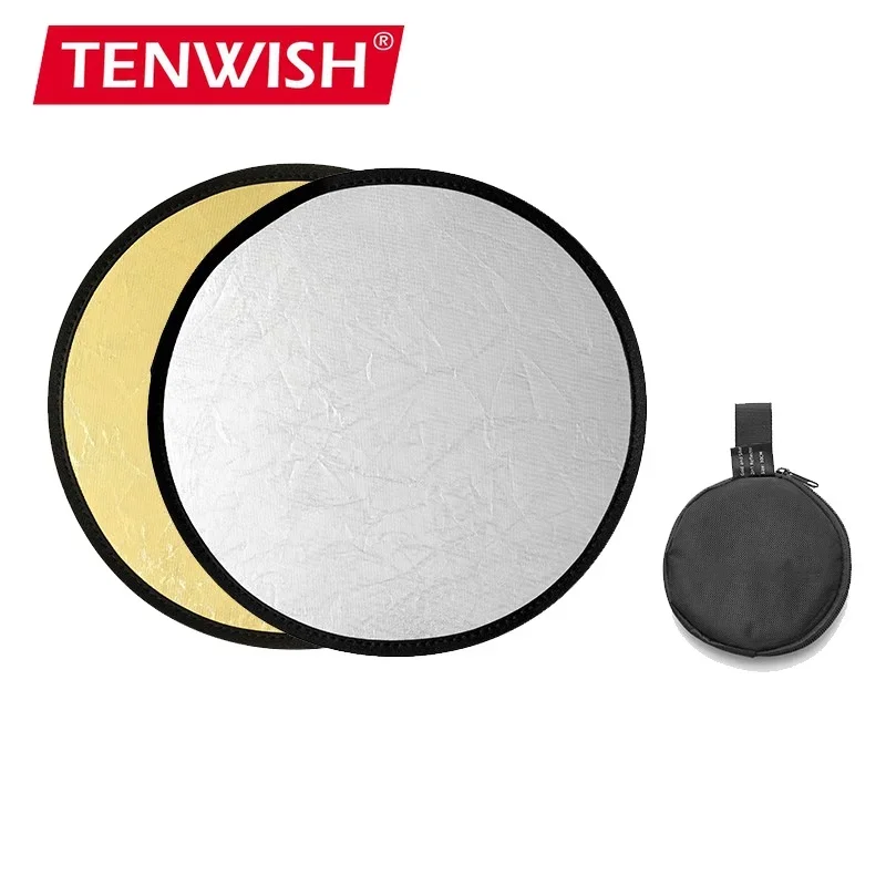 Reflector Disc Silver - TENWISH Photography Mini Reflector 30cm 2
