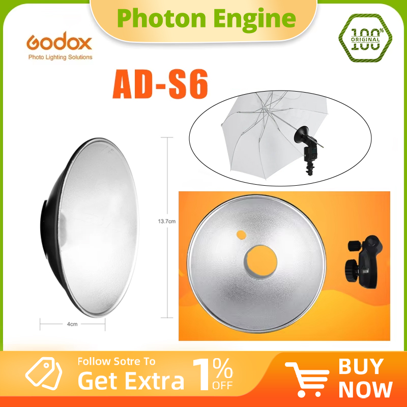 Beauty Dish 55Cm - Godox AD-S6 Portable Umbrella-type Reflector For
