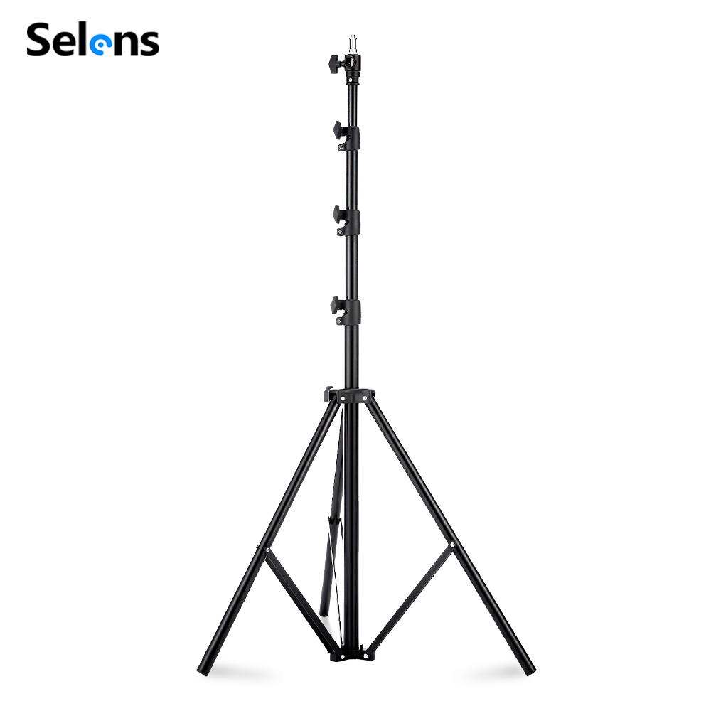 Photography Lighting With Flash - Selens 2.2~3.95m Air-Cushion Light Stand Aluminum