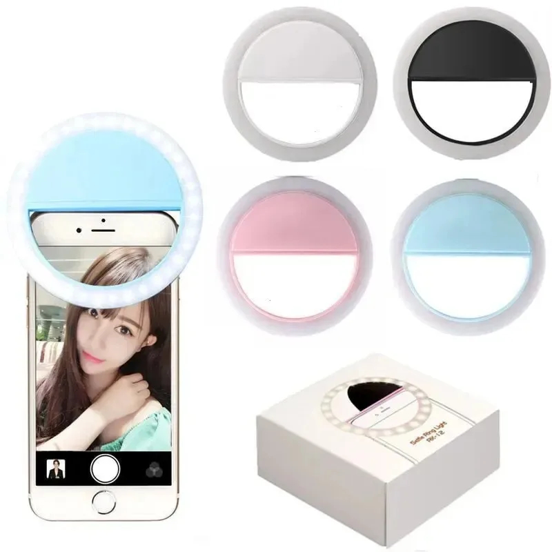 Photography Lighting Stick - Clip-On LED Selfie Ring Light, Adjustable