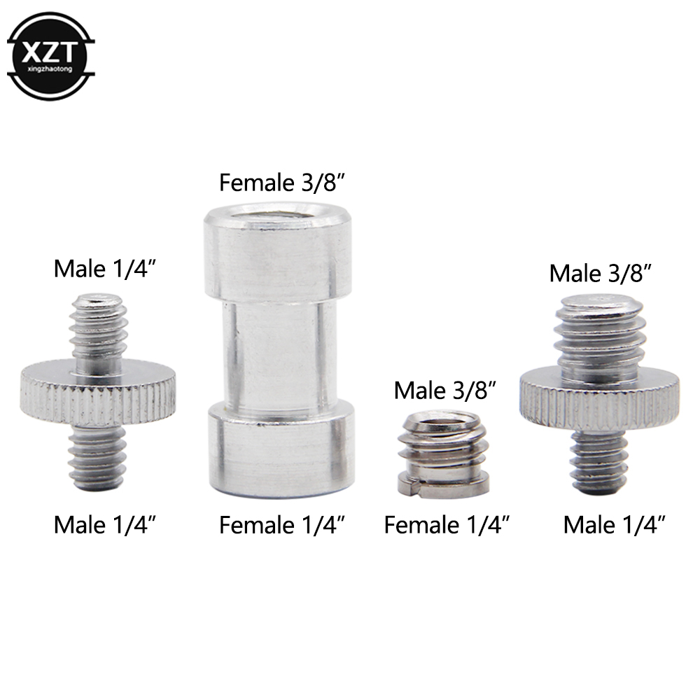 Photography Video Lighting Kit With Adjustable Tripod Stand - 4pcs Durable Male to Female Screw