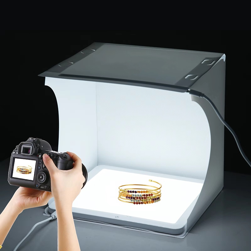 Photography Lighting For Products - 20cm Portable Photobox Photography Folding LED
