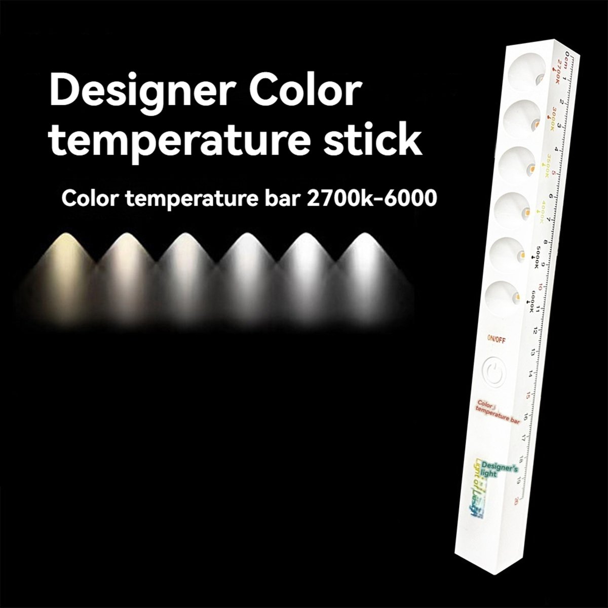 Photography Lighting Stick - Sep. 6Modes Color Temperature Lamp Stick