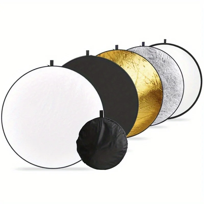 Reflector Disc Silver - 1pc Portable five in one reflector