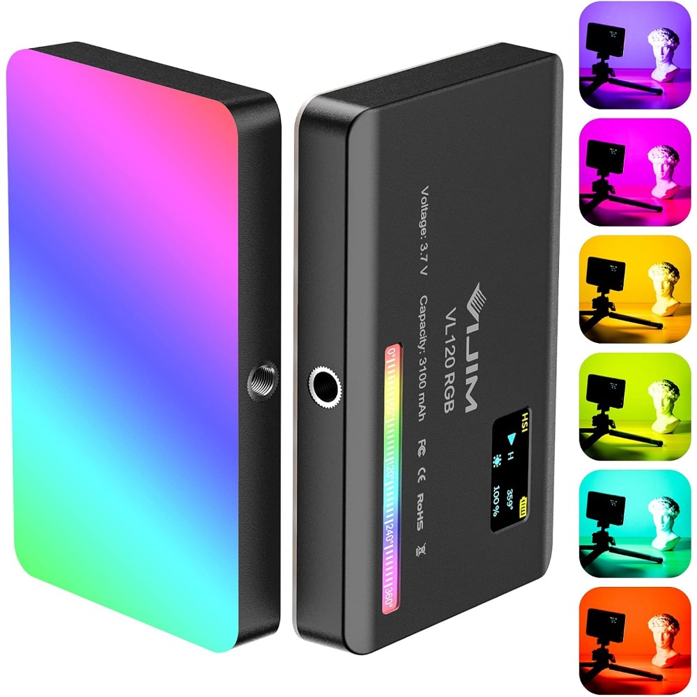 Photography Lighting Brand - RGB LED Camera Light Panel: 0-360