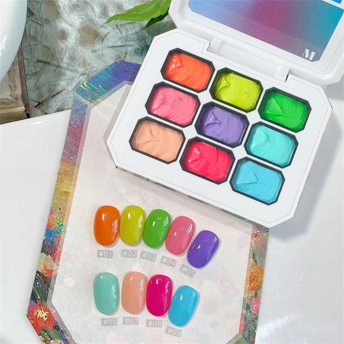 1pc 9-color Solid Nail Polish  - огляд і ціна Photography Lighting Gels