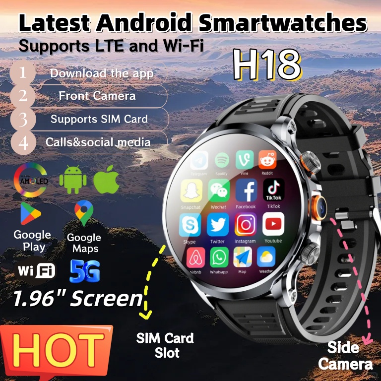 NEW 4G Android H18 Smart Watch - огляд і ціна Photography Lighting Gels