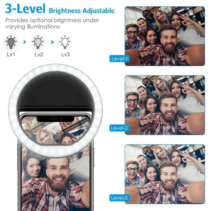 Clip-On LED Selfie Ring Light, - огляд і ціна Photography Lighting Stick
