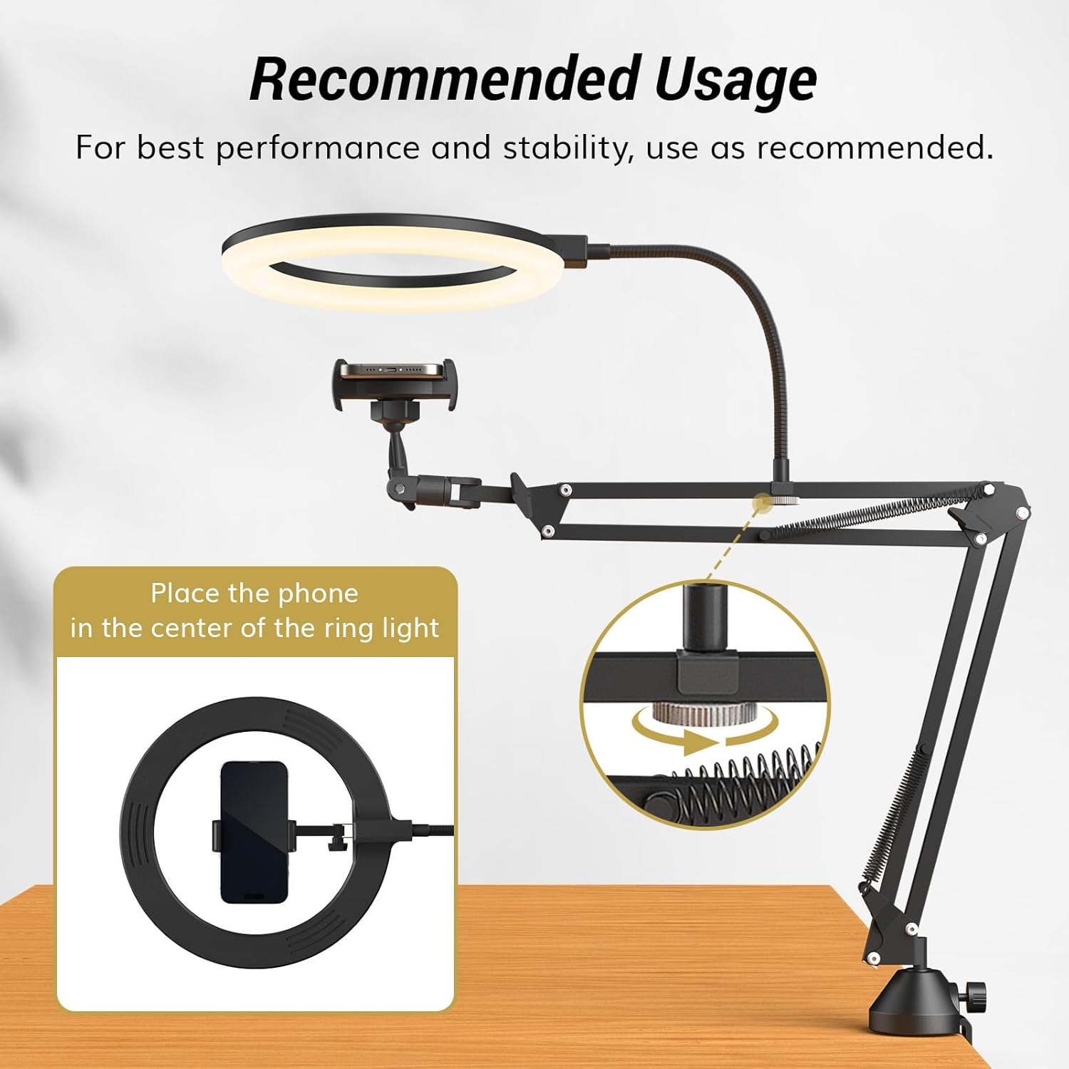 Ring Light with Stand and Phon - огляд і ціна Photography Video Lighting Kit With Adjustable Tripod Stand