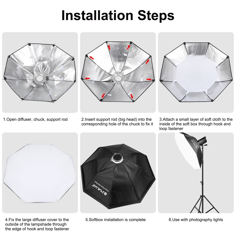 PULUZ 95cm Octagon Photography - огляд і ціна Photography Lighting With Flash