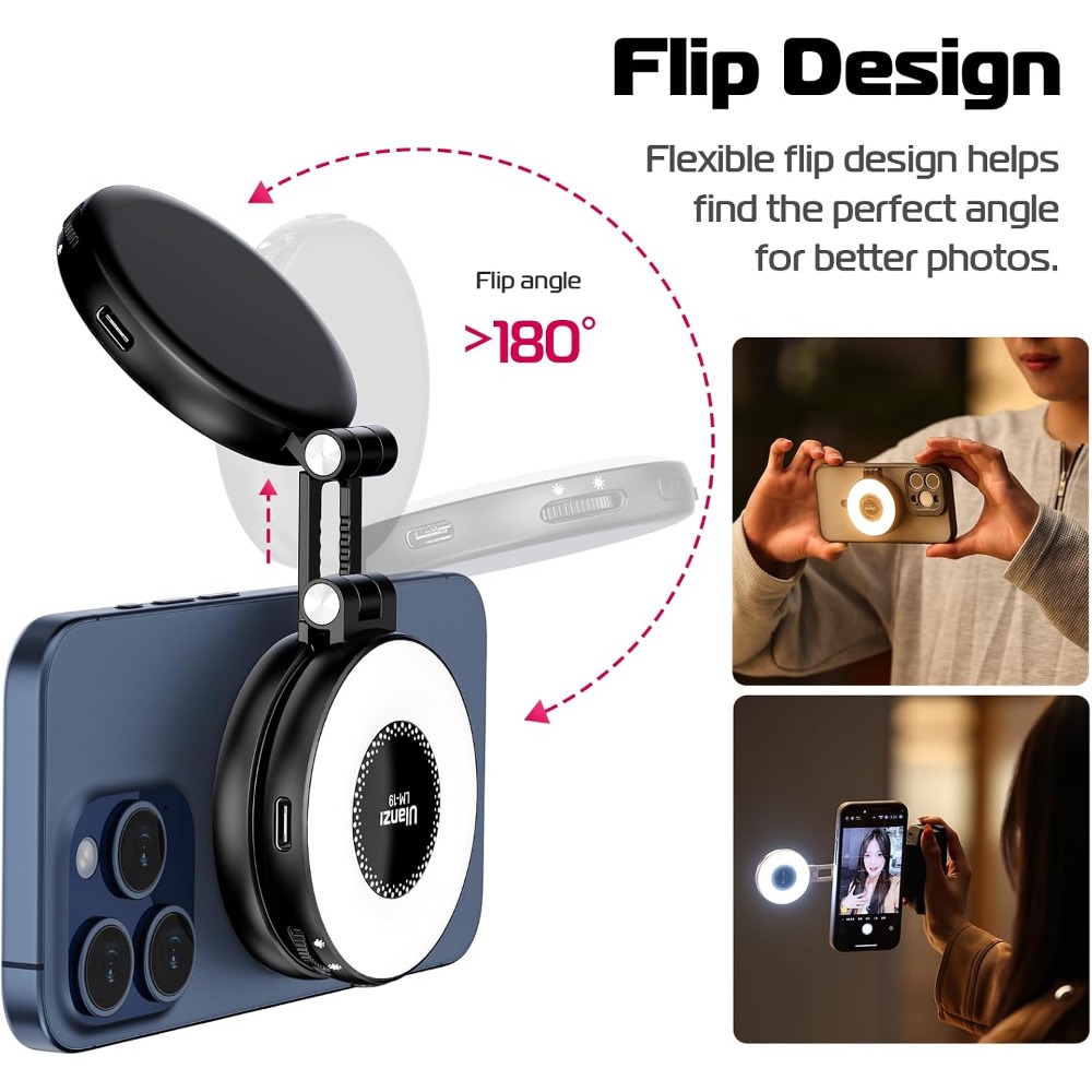 Magnetic LED Selfie Light, Pho - огляд і ціна Photography Lighting Brand