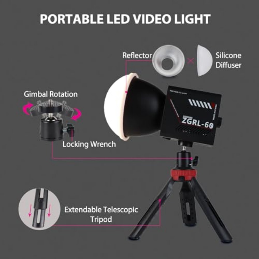 60W COB LED Video Light Handhe - огляд і ціна Photography Lighting Video