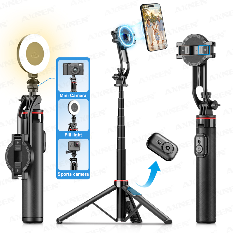 AXNEN C20 Magnetic Selfie Stic - огляд і ціна Photography Video Lighting Kit With Adjustable Tripod Stand