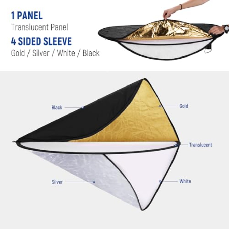 51 Inch/130 Centimeter Light R - огляд і ціна Reflector Disc Silver