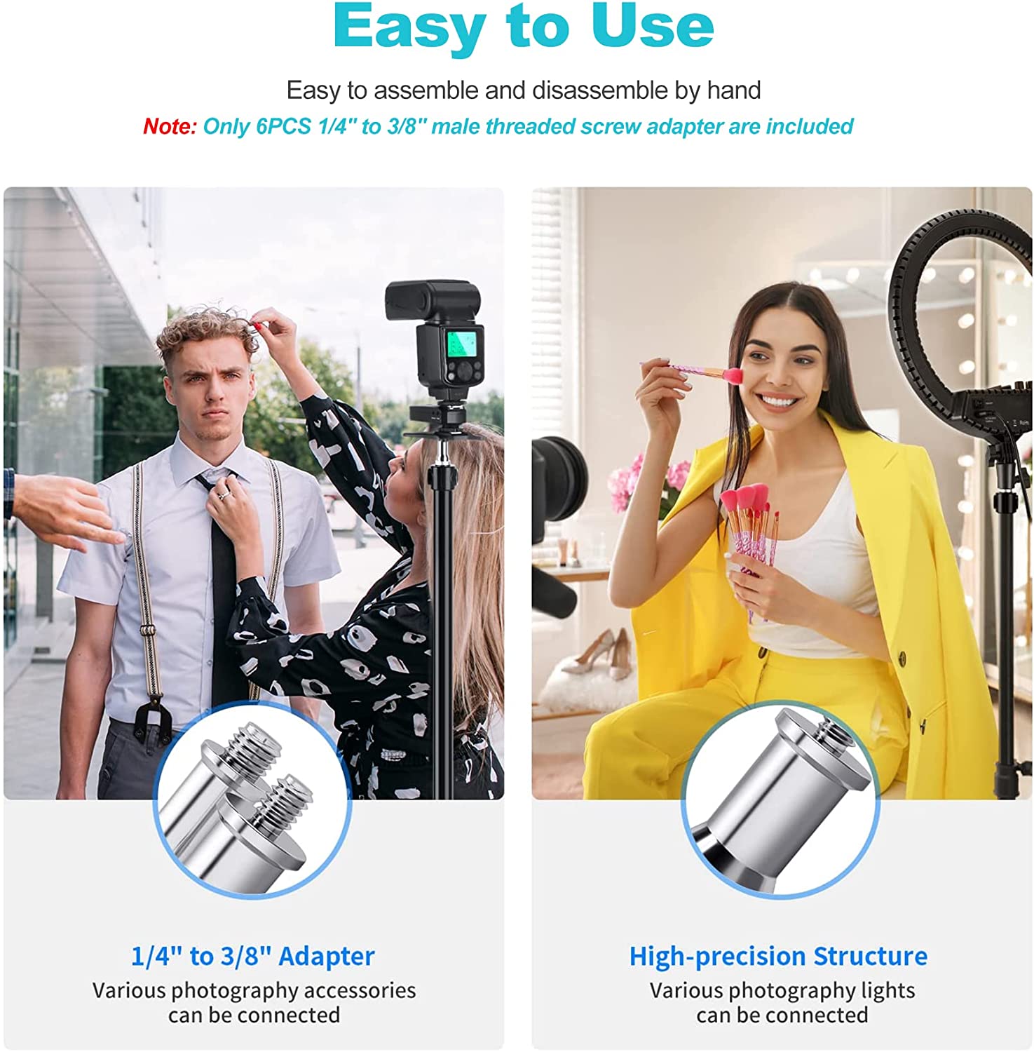 Selens Standard 3/8 to 1/4 Ada - огляд і ціна Photography Video Lighting Kit With Adjustable Tripod Stand