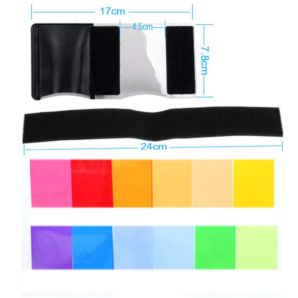 12 Colors Camera Flash Gels Li - огляд і ціна Photography Lighting For Products