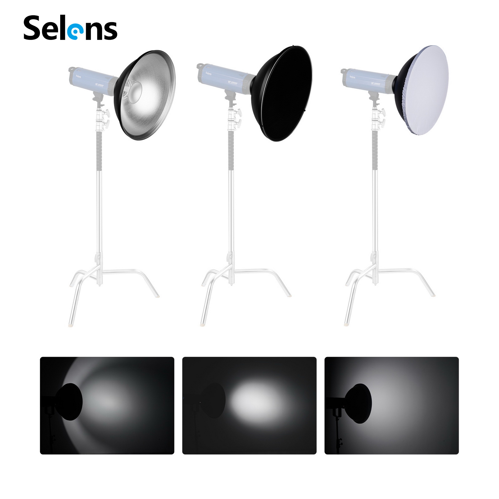 Selens 55cm Silver/White Inter - огляд і ціна Beauty Dish 55Cm