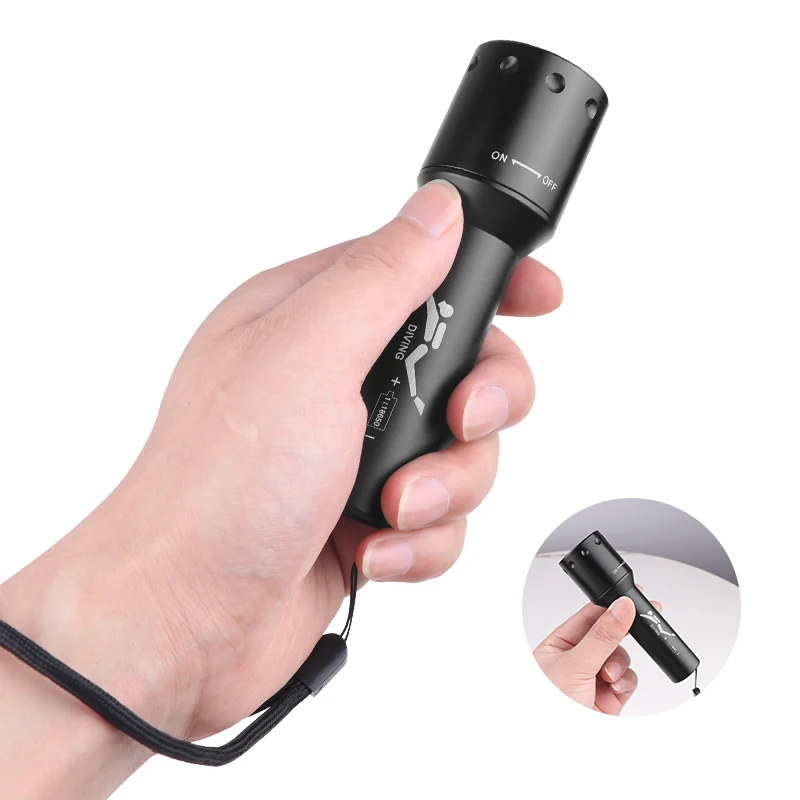 New T6 LED Diving Torch Long-R - огляд і ціна Photography Of Lighting