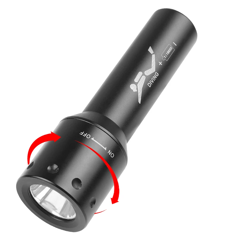 New T6 LED Diving Torch Long-R - огляд і ціна Photography Of Lighting