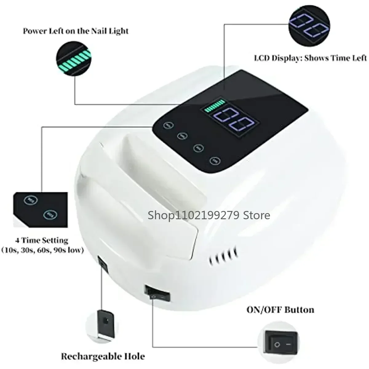 New Rechargeable Nail Lamp Cor - огляд і ціна Photography Lighting Gels