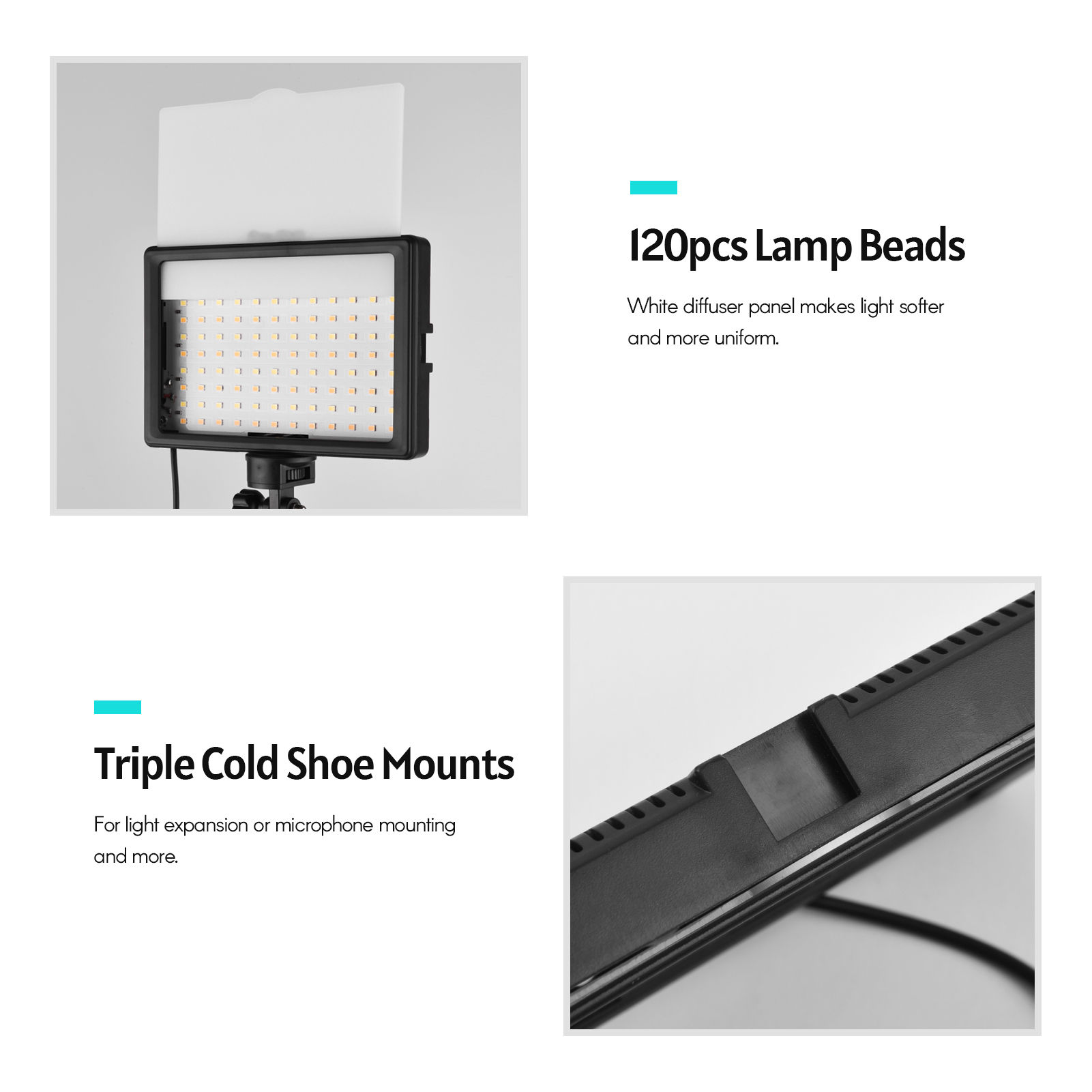 Andoer 2pcs LED Video Light Ki - огляд і ціна Photography Video Lighting Kit With Adjustable Tripod Stand