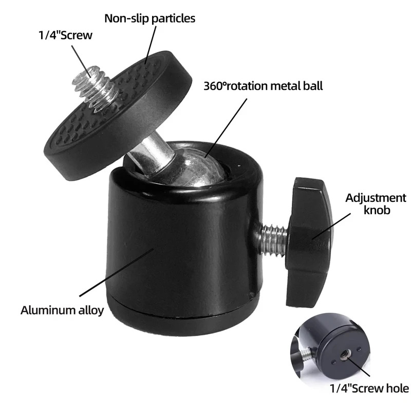 Hot Shoe 1/4 Screw Hole Tripod - огляд і ціна Photography Video Lighting Kit With Adjustable Tripod Stand